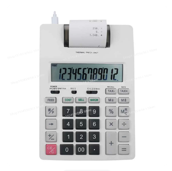 Commercial Printing Machine - Large Screen Wear- Resistant Printing Calculator