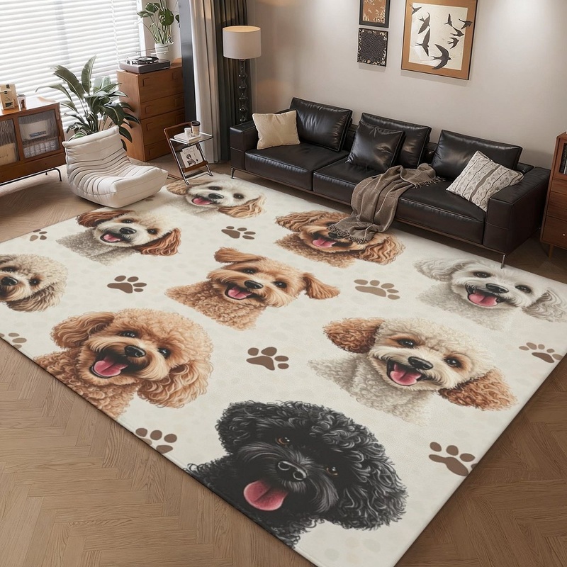 Commercial Printing Machine - Cute Multi Poodle Dog Paw Print