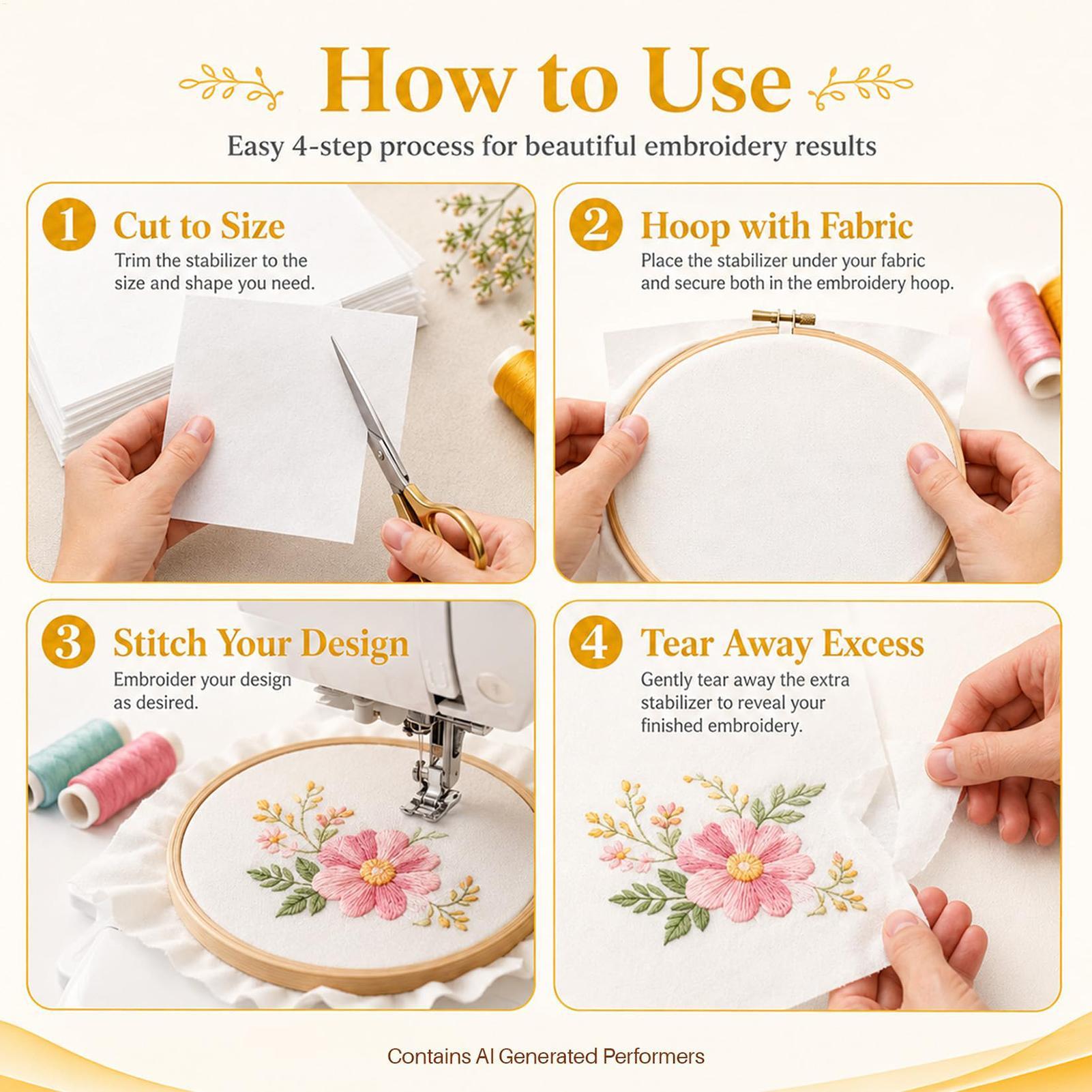 Tear Away Embroidery Stabilize - đánh giá và giá Embroidery Stabilizer Backing