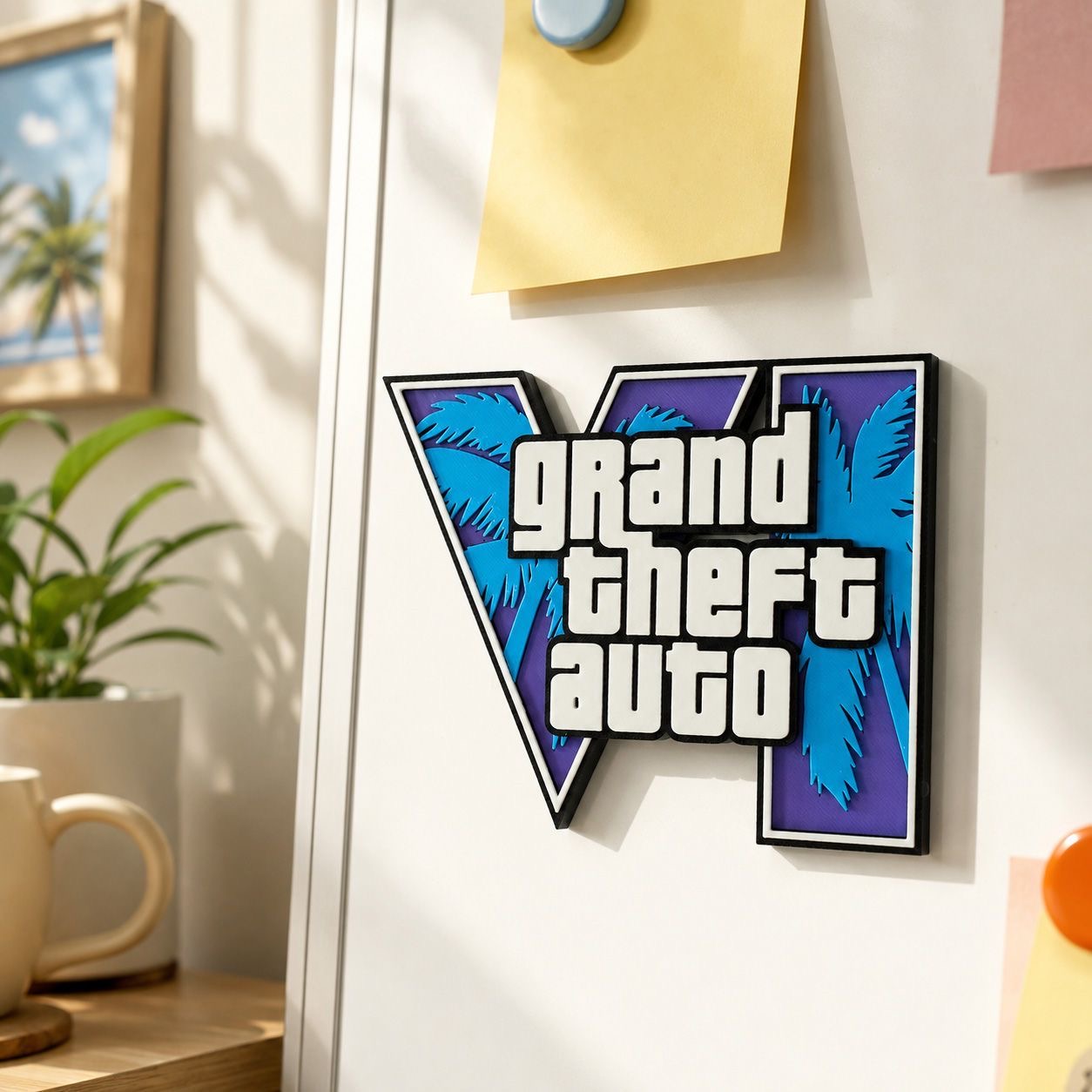 GTA6 3D Printed Logo Magnetic  - đánh giá và giá Company Profile Printing