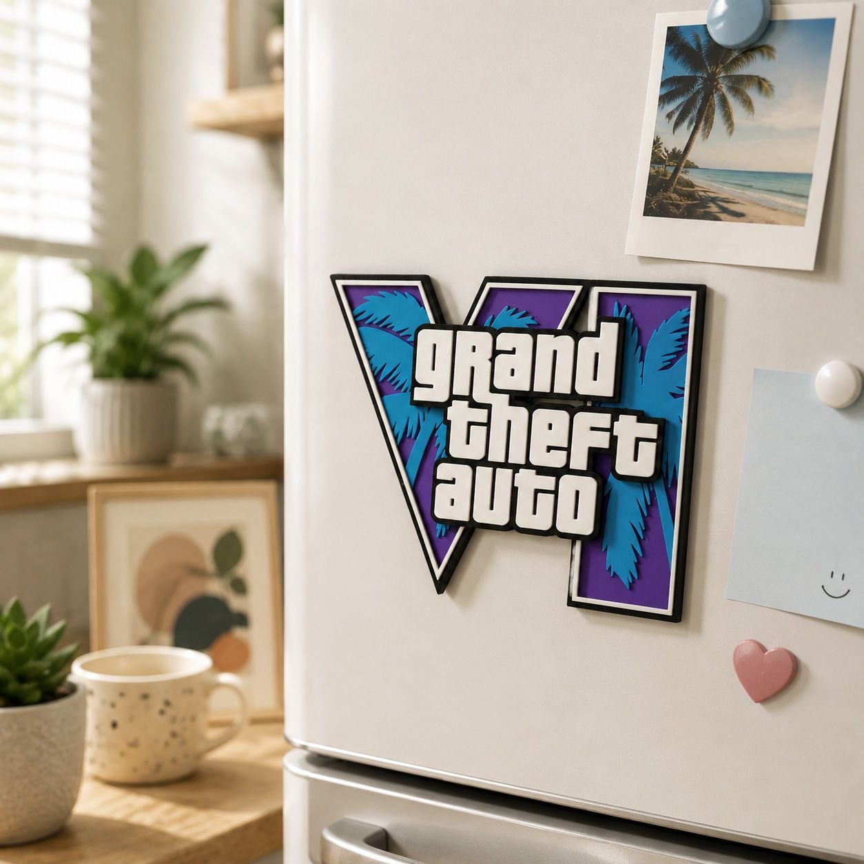 GTA6 3D Printed Logo Magnetic  - đánh giá và giá Company Profile Printing