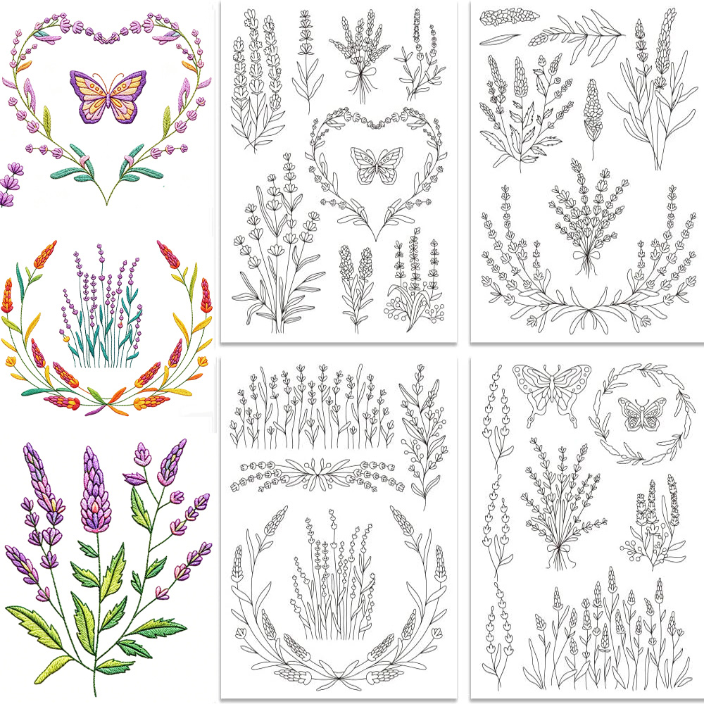 Lavender Flower Butterfly Wate - đánh giá và giá Embroidery Stabilizer Backing