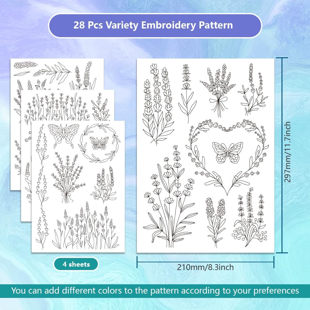 Lavender Flower Butterfly Wate - đánh giá và giá Embroidery Stabilizer Backing
