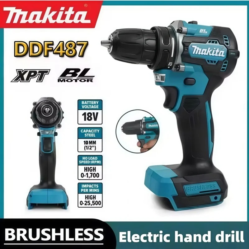 Makita DDF487 10mm Brushless 1 - đánh giá và giá Makita Drill Ddf484